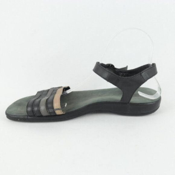Keen Emerald City Women' Size 11 Black Leather Quarter Strap Flat Sandals - Picture 8 of 10